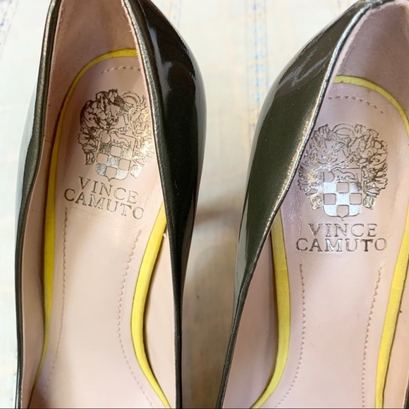 Vince Camuto Heels Dacoma Stiletto Platform Pumps, Yellow Neon Retro Sexy, Party - Picture 5 of 15